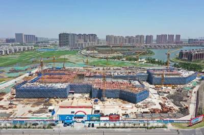 连云港市第一人民医院开发区院区门诊楼封顶